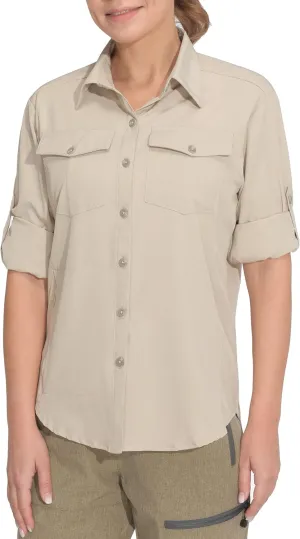 Little Donkey Andy Women's Stretch Quick Dry UPF50  Long Sleeve Shirt for Hiking, Travel, Camping