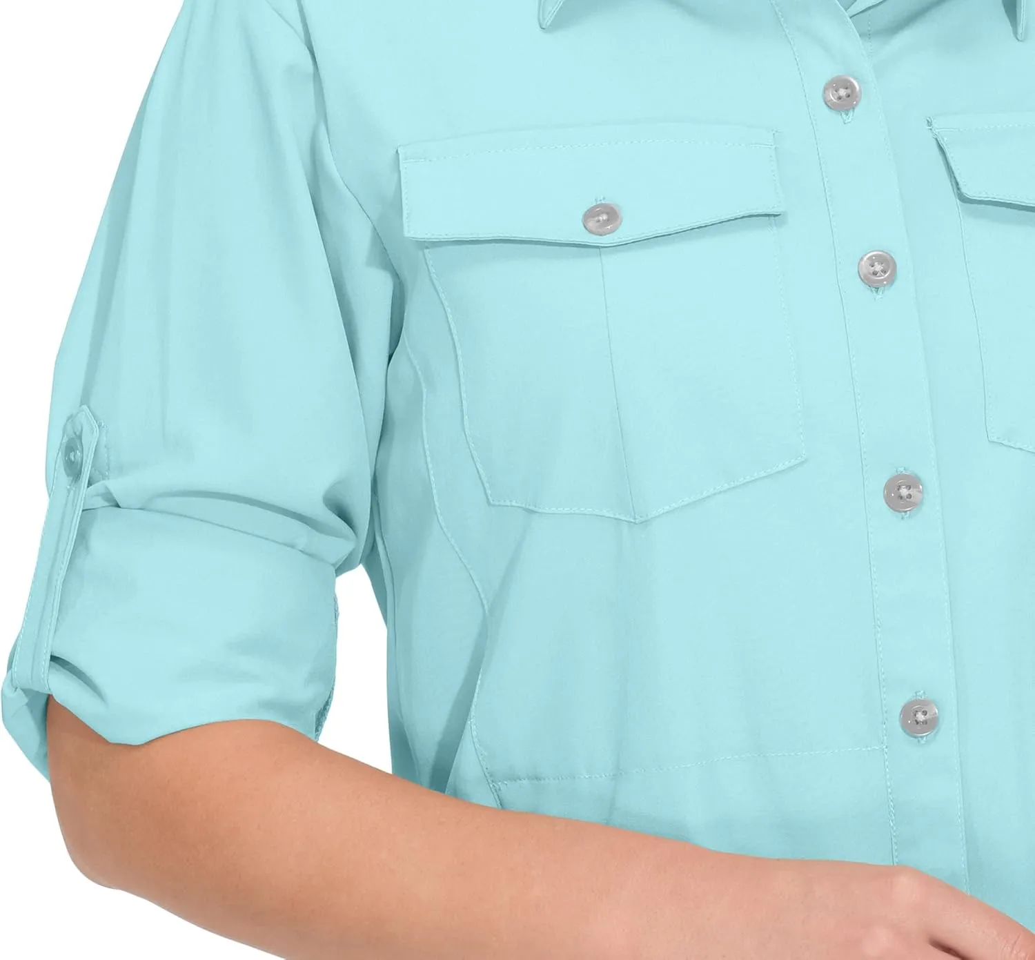 Little Donkey Andy Women's Stretch Quick Dry UPF50  Long Sleeve Shirt for Hiking, Travel, Camping