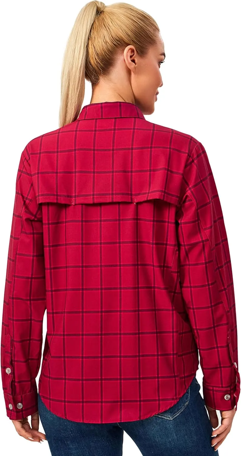 Little Donkey Andy Women's Stretch Quick Dry UPF50  Long Sleeve Shirt for Hiking, Travel, Camping