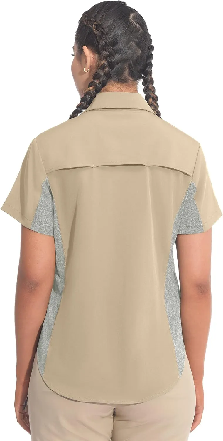 Little Donkey Andy Women's Stretch Quick Dry UPF50  Short Sleeve Shirt for Hiking, Travel, Camping
