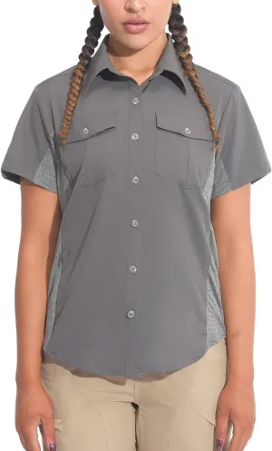 Little Donkey Andy Women's Stretch Quick Dry UPF50  Short Sleeve Shirt for Hiking, Travel, Camping