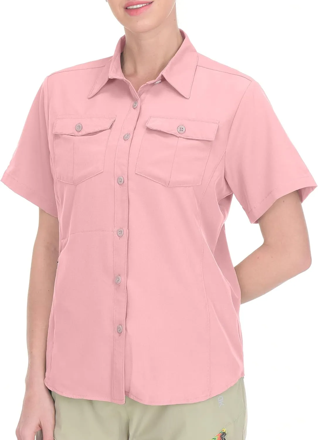 Little Donkey Andy Women's Stretch Quick Dry UPF50  Short Sleeve Shirt for Hiking, Travel, Camping