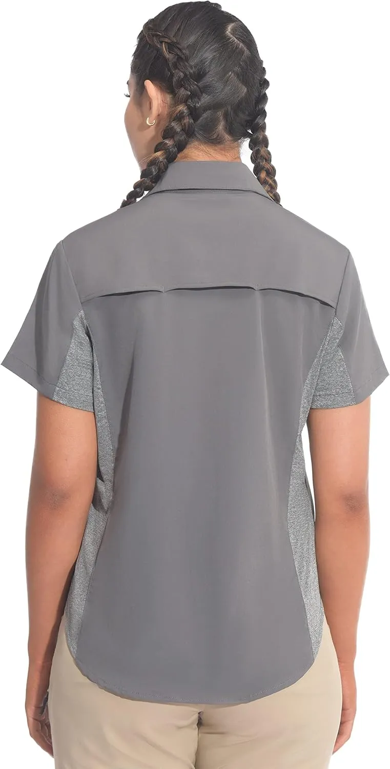 Little Donkey Andy Women's Stretch Quick Dry UPF50  Short Sleeve Shirt for Hiking, Travel, Camping