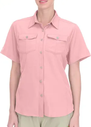 Little Donkey Andy Women's Stretch Quick Dry UPF50  Short Sleeve Shirt for Hiking, Travel, Camping
