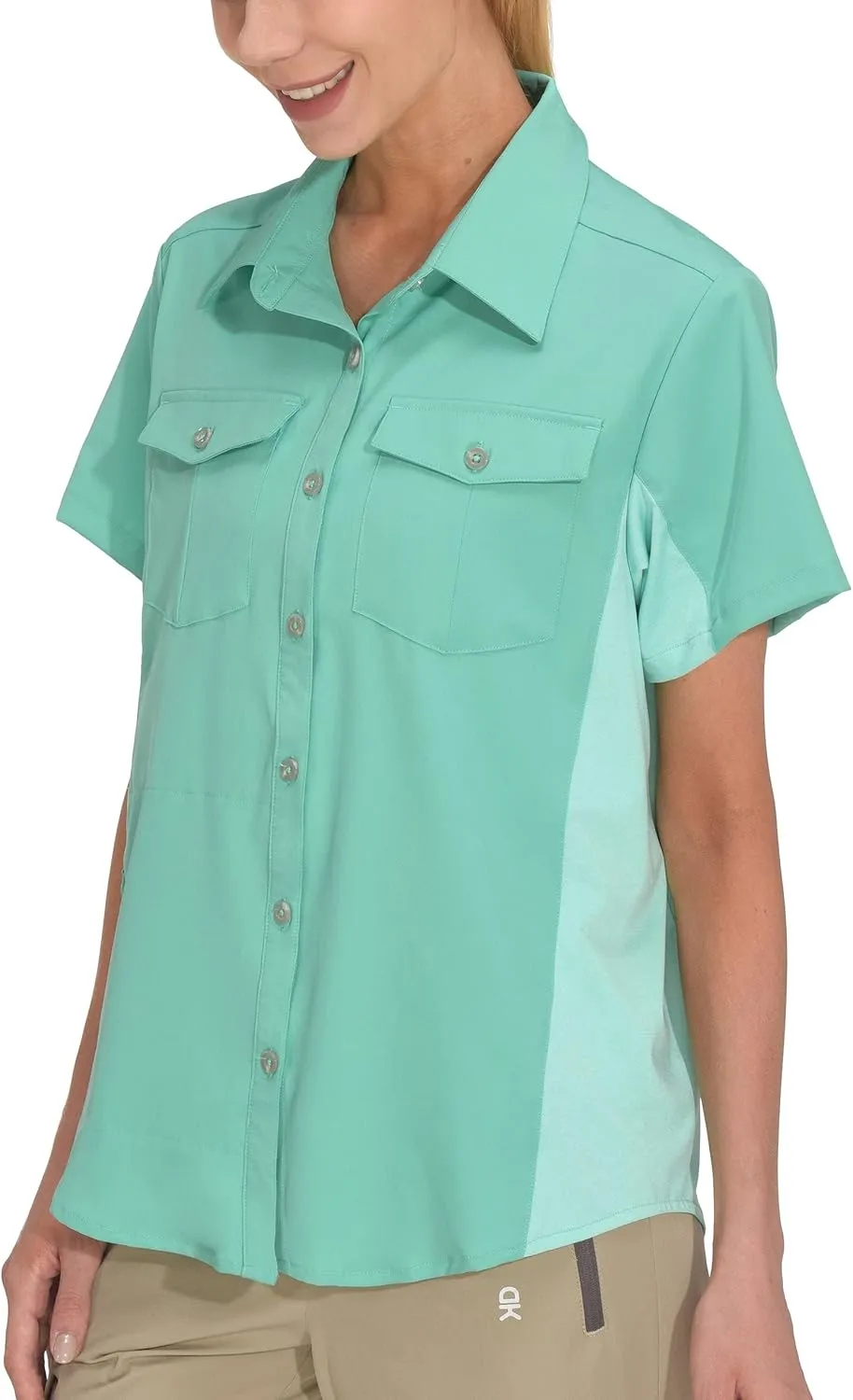 Little Donkey Andy Women's Stretch Quick Dry UPF50  Short Sleeve Shirt for Hiking, Travel, Camping