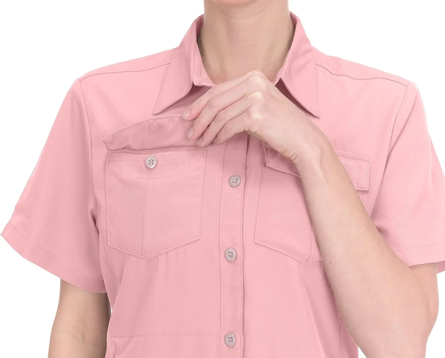 Little Donkey Andy Women's Stretch Quick Dry UPF50  Short Sleeve Shirt for Hiking, Travel, Camping
