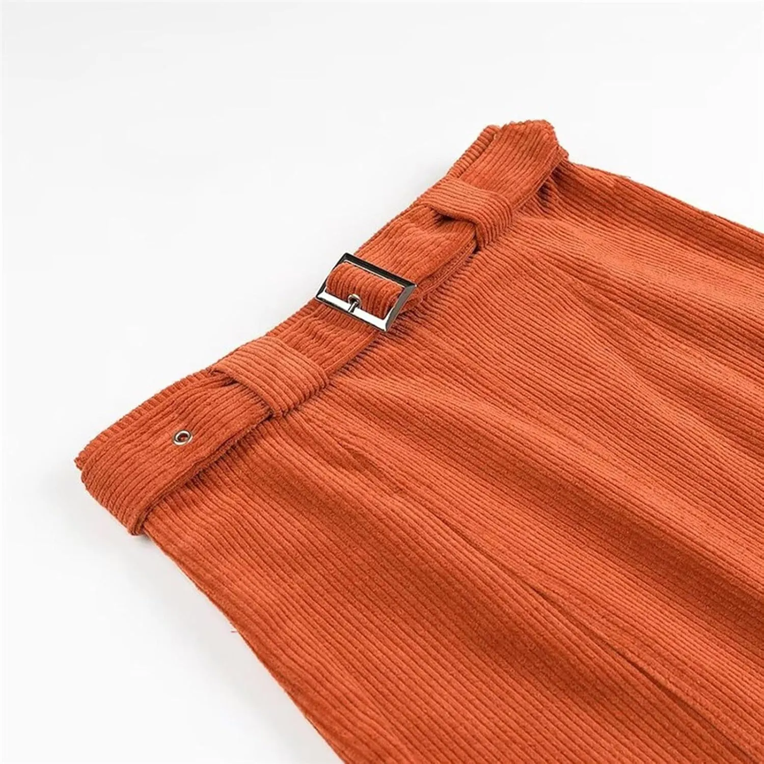 Lmdudan Womens Corduroy Mini Skirt Casual High Waist A-line Skirt 2025 Spring Summer Party Bodycon Short Pencil Skirts