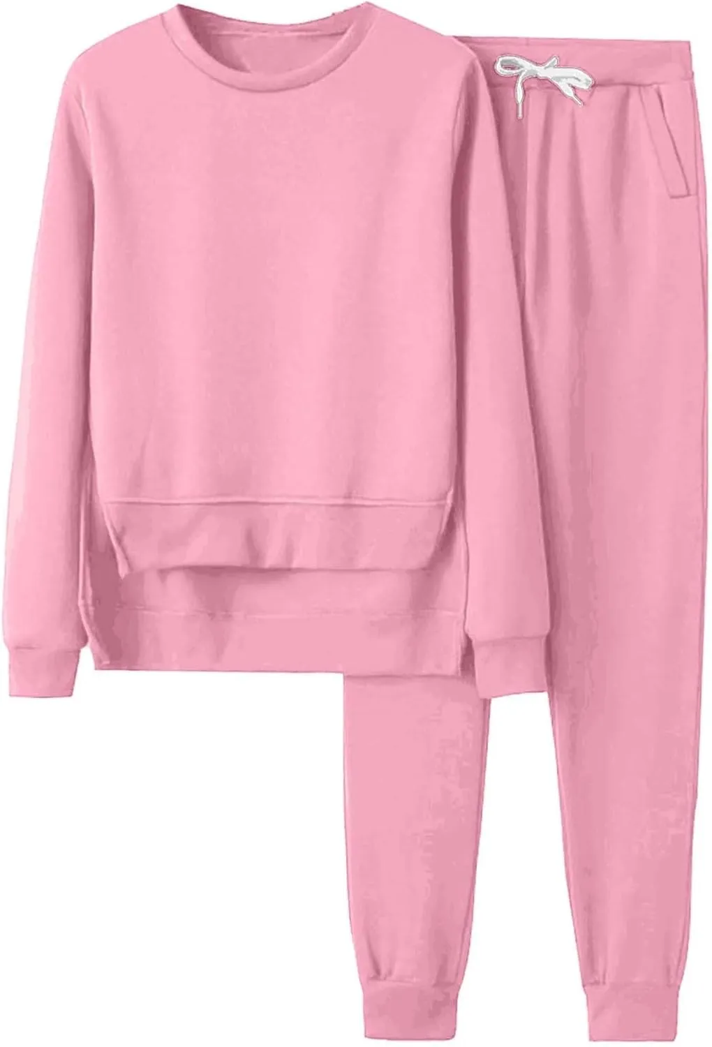 Lounge Sets for Women 2024 Long Sleeve V Neck Cute Sweatsuit Two Piece Travel Outfits Sweatsuits Sweatsuits