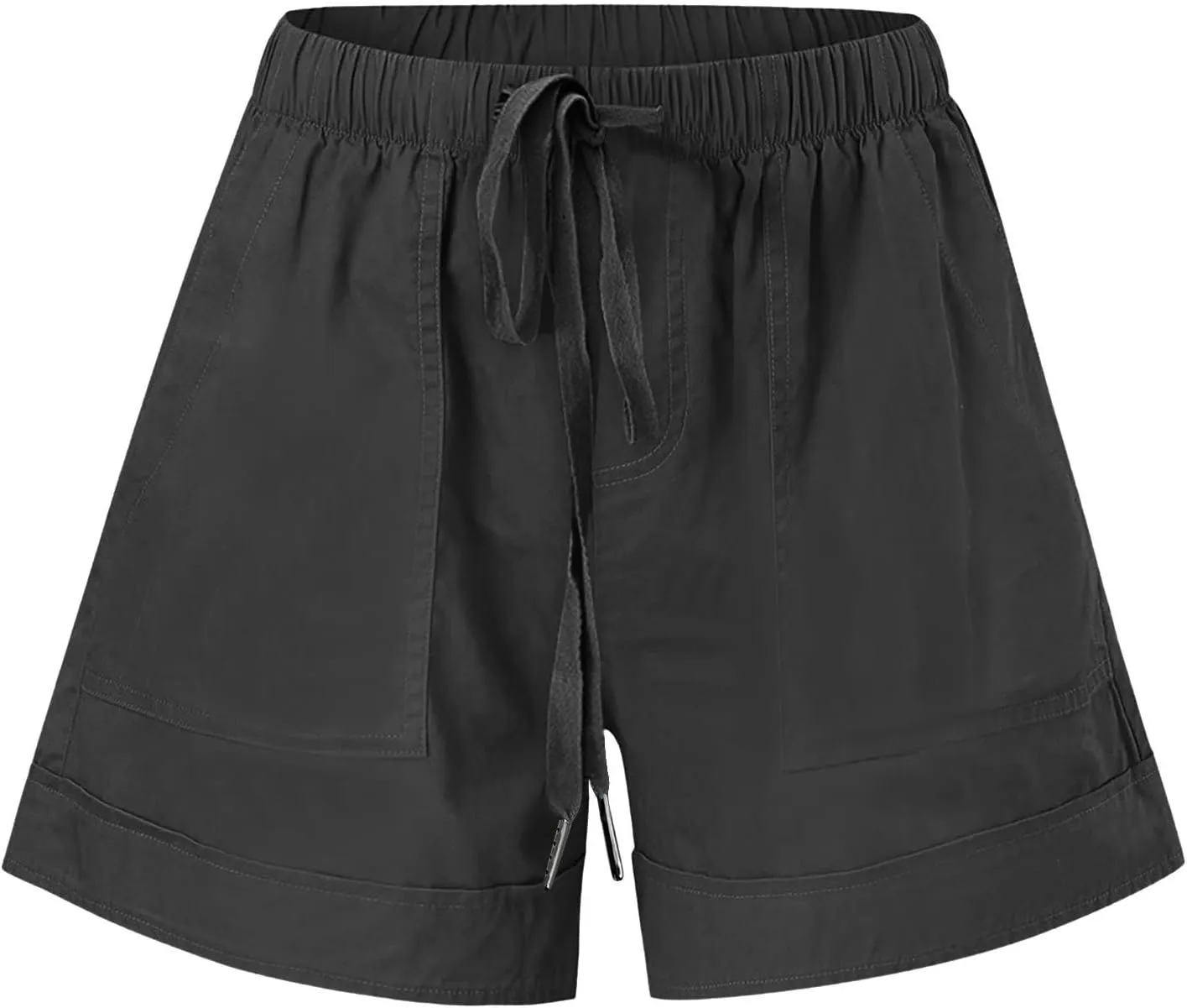 LRMQS Womens Shorts Casual with Pockets Drawstring Elastic Waist Cotton Plus Size Beach Vacation Trendy 2025 Summer Clothes