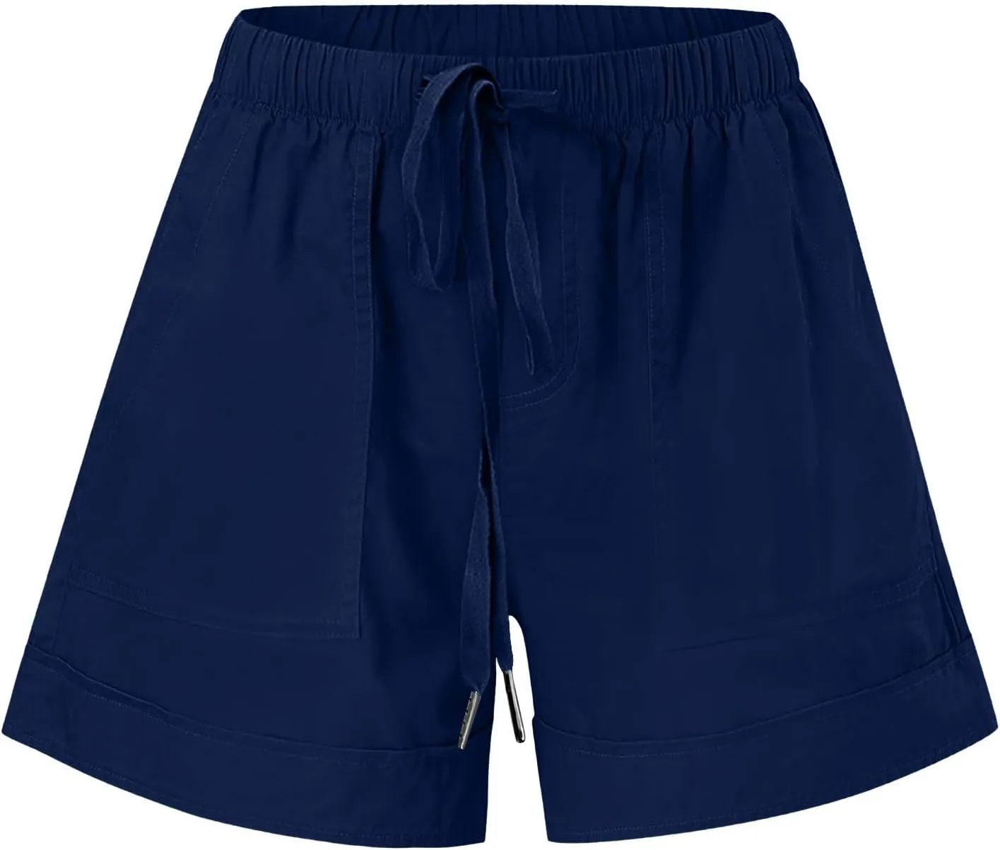 LRMQS Womens Shorts Casual with Pockets Drawstring Elastic Waist Cotton Plus Size Beach Vacation Trendy 2025 Summer Clothes