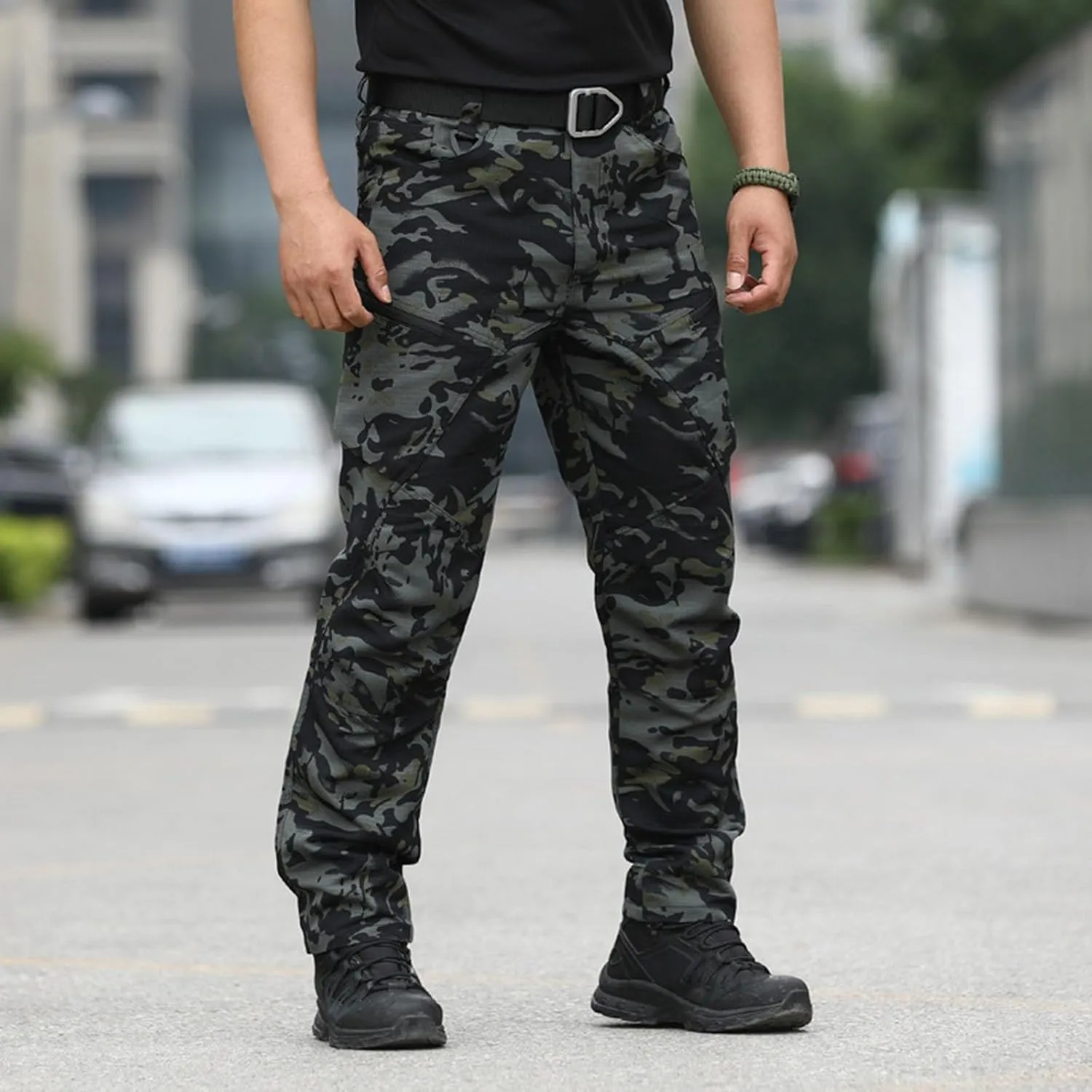 Mens Casual Joggers Pant 2024 Drawstring Chino Cargo Pants Hiking Outdoor Twill Track Jogging Sweatpants Pants