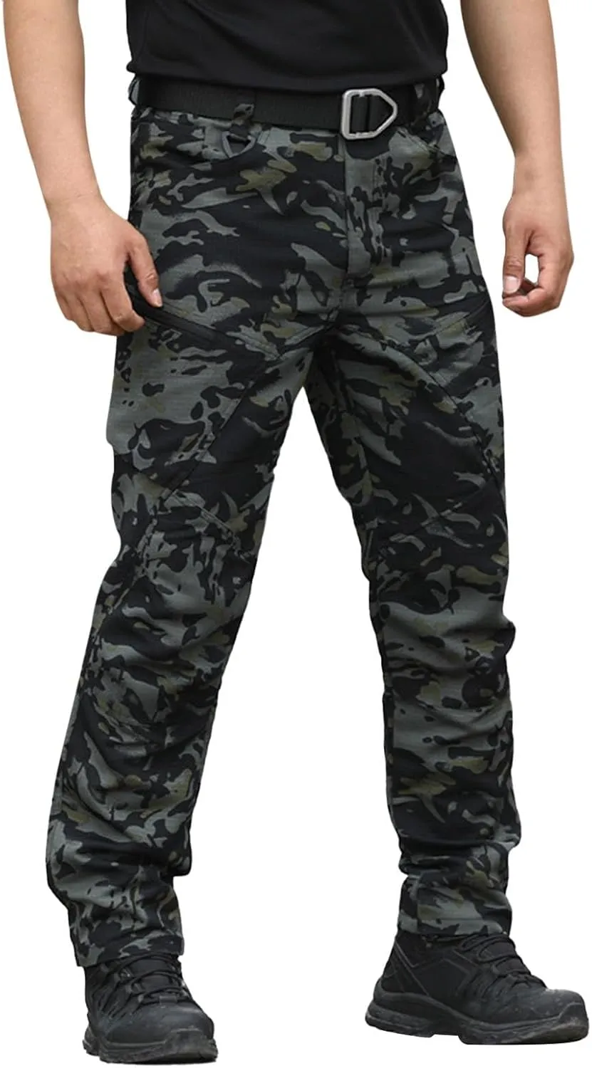 Mens Casual Joggers Pant 2024 Drawstring Chino Cargo Pants Hiking Outdoor Twill Track Jogging Sweatpants Pants