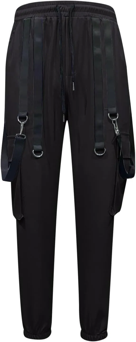 Men's Casual Joggers Pants Cotton Drawstring Chino Cargo Pants Hiking Outdoor Twill Track Jogging Sweatpants Men Active Pants