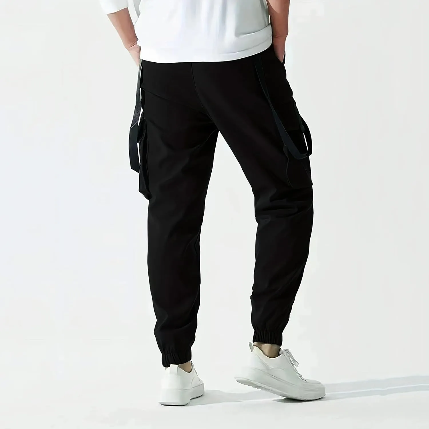 Men's Casual Joggers Pants Cotton Drawstring Chino Cargo Pants Hiking Outdoor Twill Track Jogging Sweatpants Men Active Pants