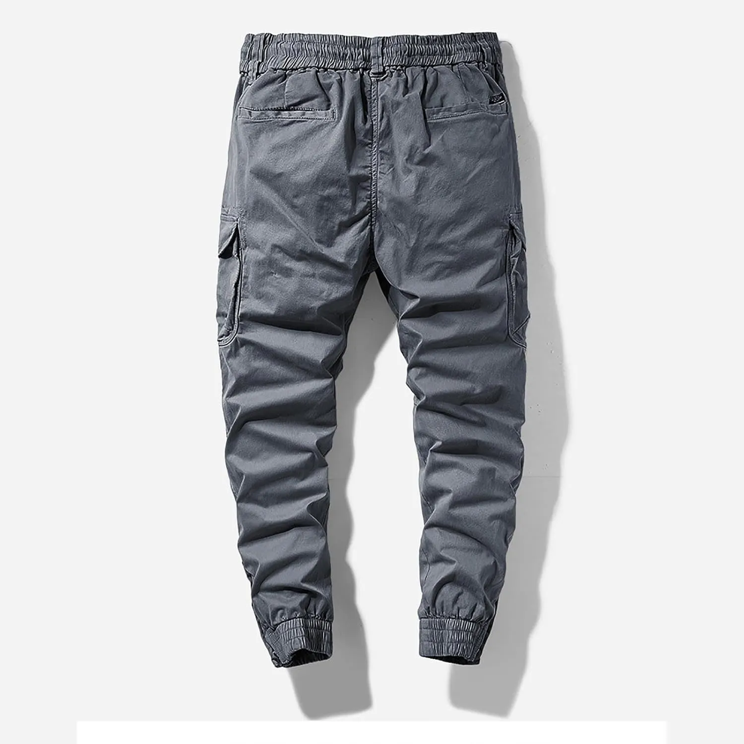Men's Chino Pants Cargo Workout Lounge Jogger Work Tapered Streetwear Trousers Flap Pockets Baggy Pants
