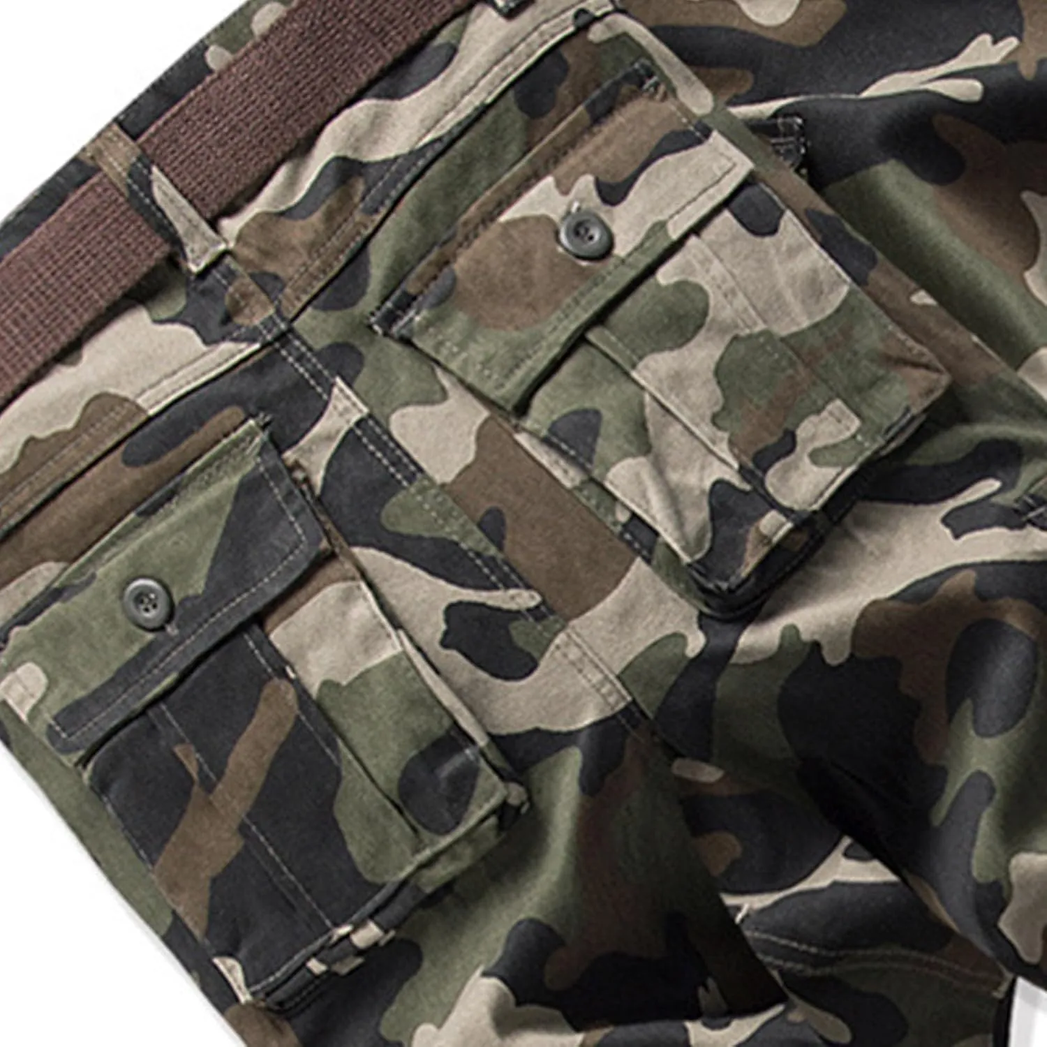 Men's Fleece Sweatpants Pants Men's Elastic Multi Pocket Pants Outdoor Straight Tube Quick Dry Cargo Hiking Pants