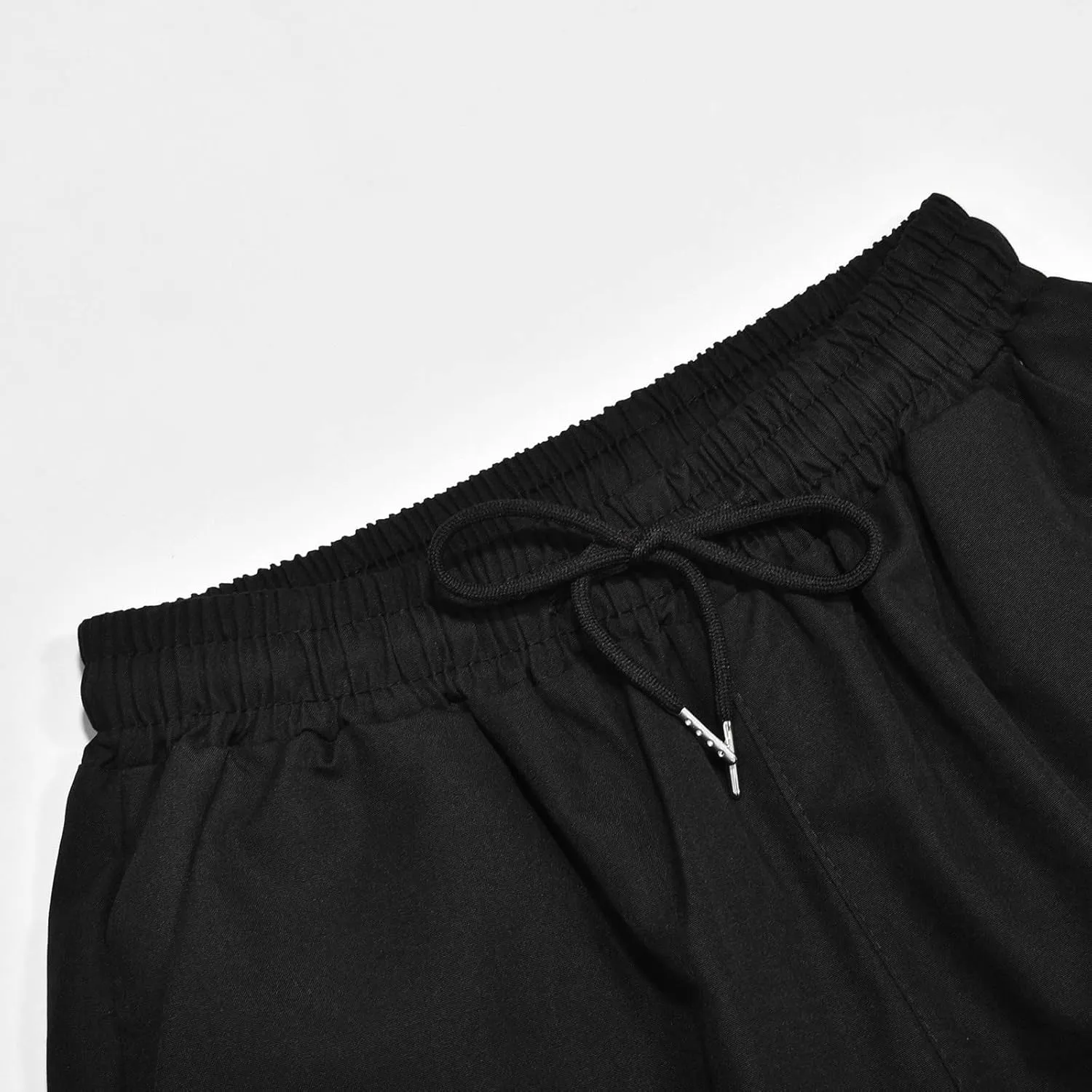 Mens Heavyweight Fleece Cargo Sweatpants Baggy Loose Fit Elastic Waist Athletic Jogger Sweatpants with Multi-Pockets