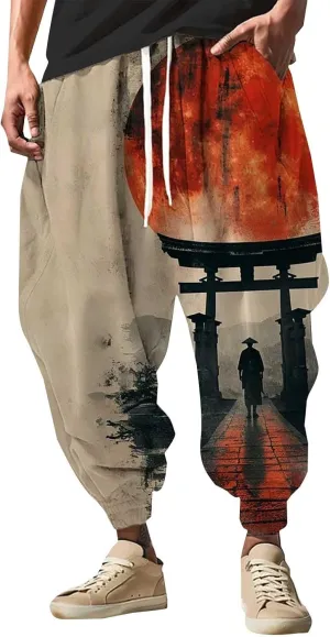 Mens Hip Hop Harem Pants Fashion Street Feel Casual Sweatpants Workout Athletic Running Pants Mens Yoga Pants