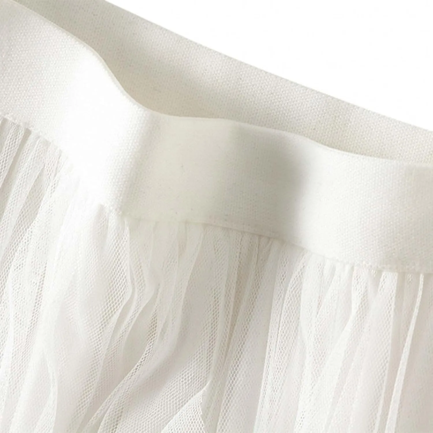 Midi Skirts for Women High Waisted Flounce Hem Sheer Mesh Overlay A-Line Flowy Skirt Tiered Ruffle Spring 2025