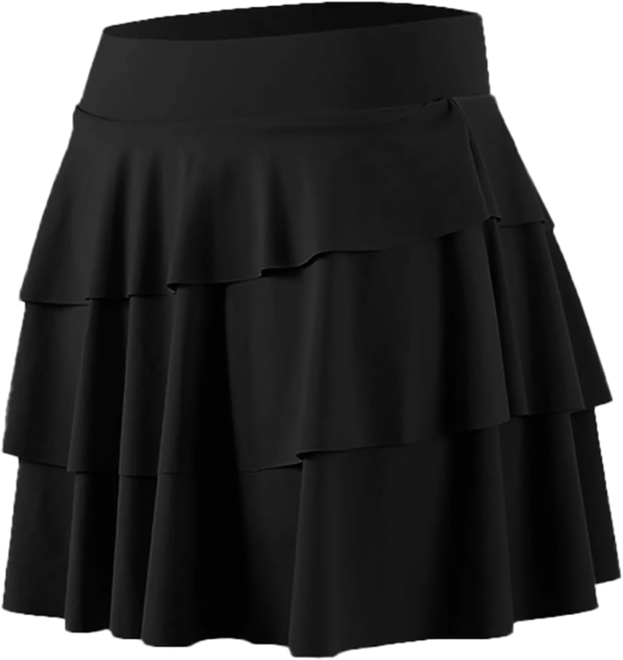 Midi Skirts for Women Summer Running Sports High Elastic Waist A-Line Pleated Athletic Yoga Tennis Skirts with Shorts