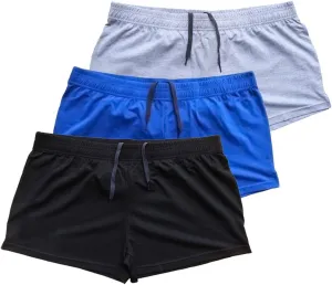Muscle Alive Mens Bodybuilding Shorts 3" Inseam Cotton