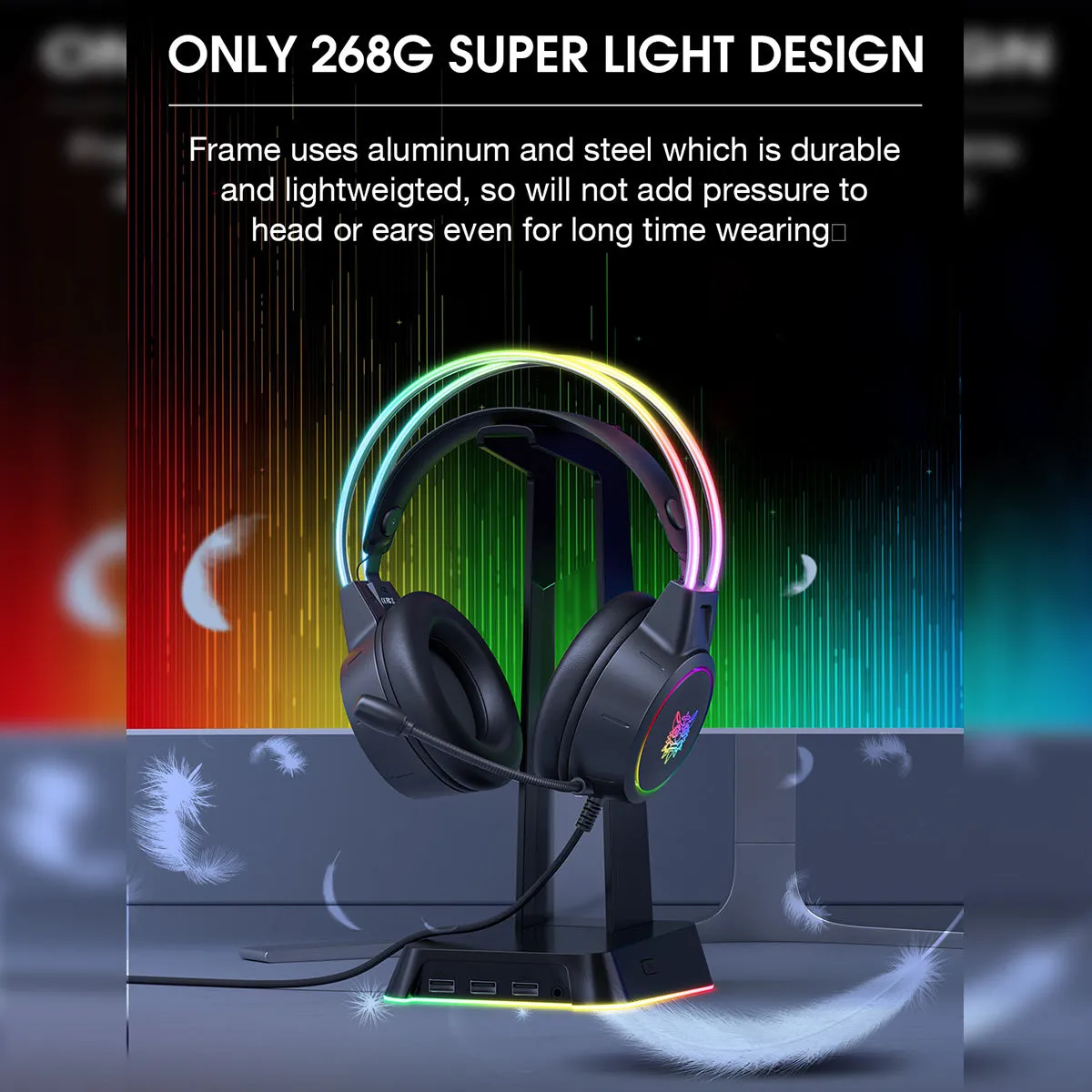 ONIKUMA X15 Pro RGB Double-Head Beam Wired Gaming Headset
