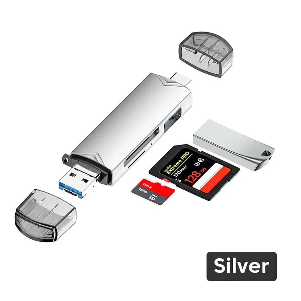 OTG Type C SD TF Card Reader 6 in 1 USB 3.0 Micro USB Flash Drive