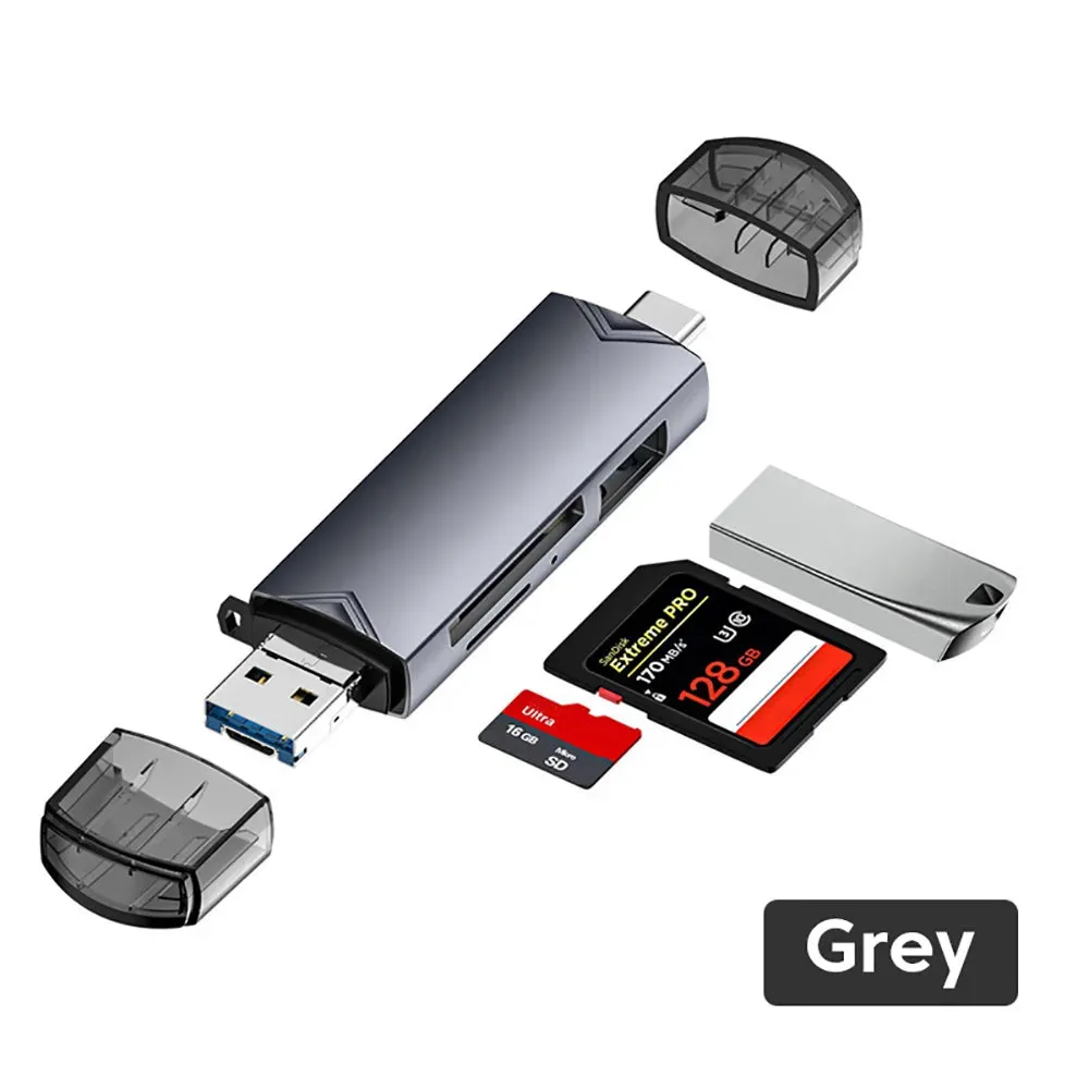 OTG Type C SD TF Card Reader 6 in 1 USB 3.0 Micro USB Flash Drive
