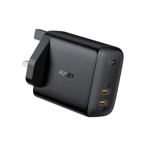 PA-B4 Omnia Duo 65W Dual-Port PD Wall Charger with GaNFast Tech