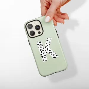 Personalised Single Initial Phone Case - Monochrome Spots