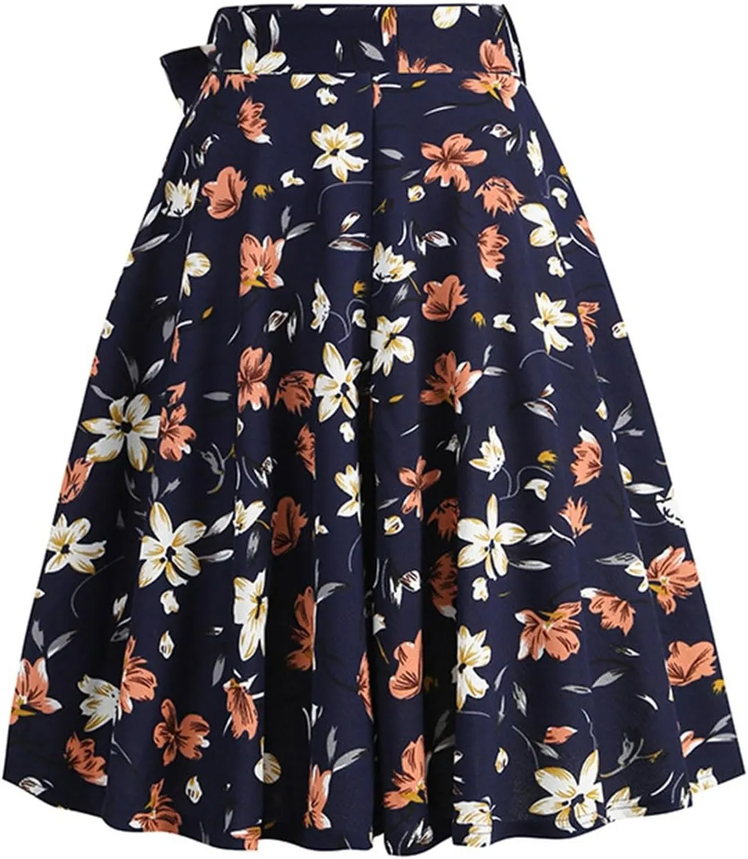 Polka Dot Flare Skirts for Women High Waist Cute A Line Mini Skirt Pleated Swing Half Dress Ladies Vintage Skirts