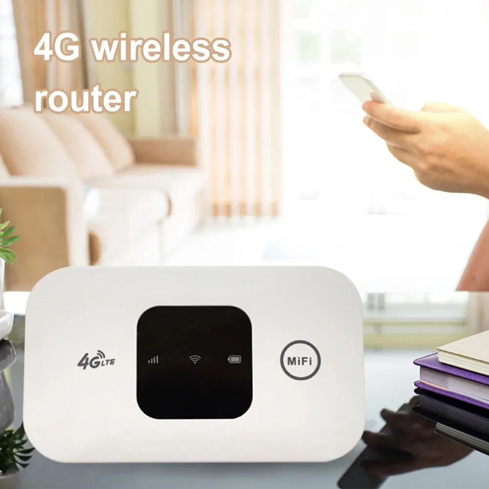 Portable 4G Pocket WiFi Router 150Mbps Mobile Hotspot with Wide Coverage Broadband SIM Card Slot