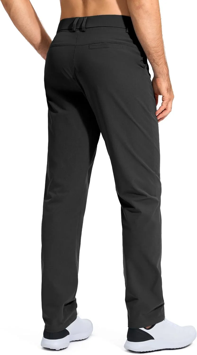 Pudolla Men's Golf Pants Stretch Work Dress Comfy Pants 30"/32"/34" Lightweight Quick Dry Casual Slacks Trousers with Pockets