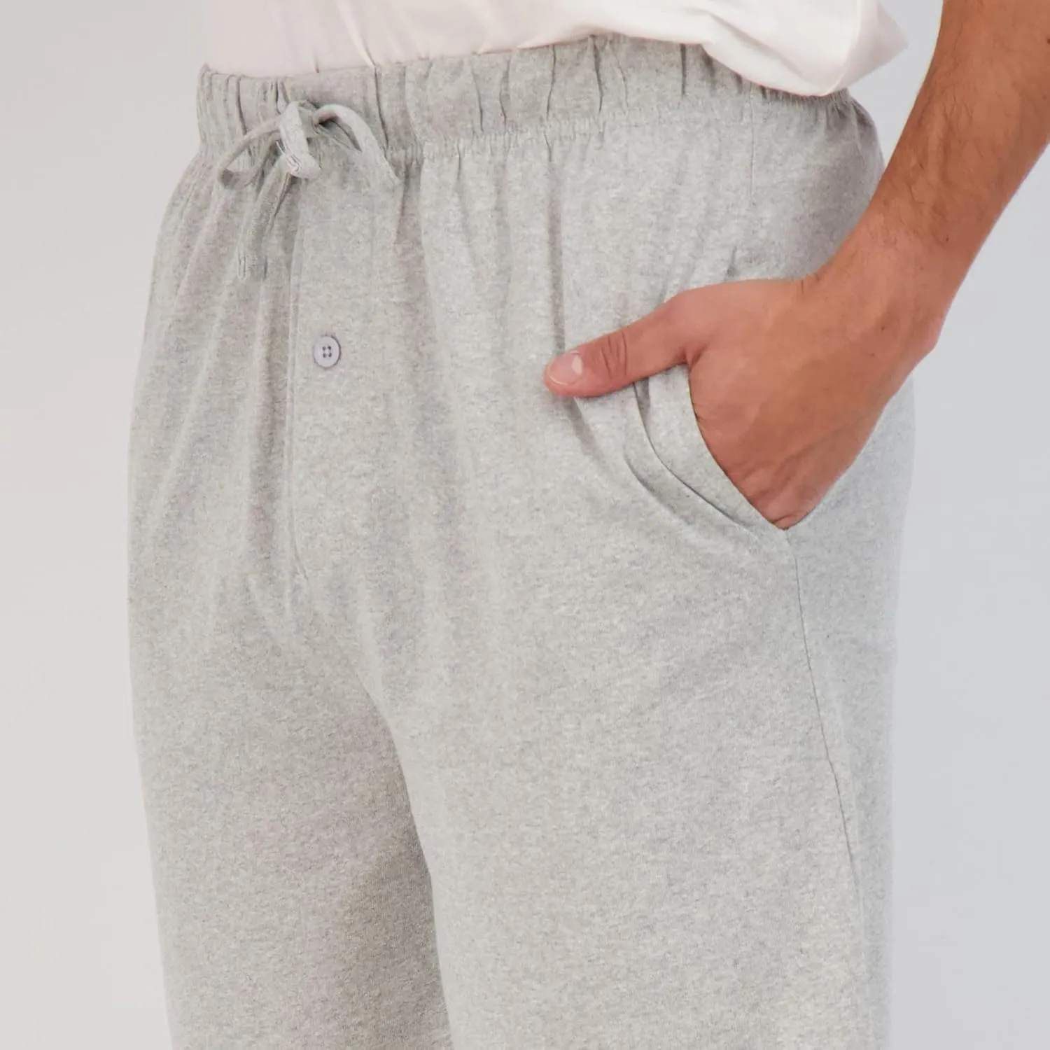 Real Essentials 3 Pack:Mens Cotton Ultra-Soft Knit Sleep Pajama Shorts & Lounge Wear (Available In Big & Tall)