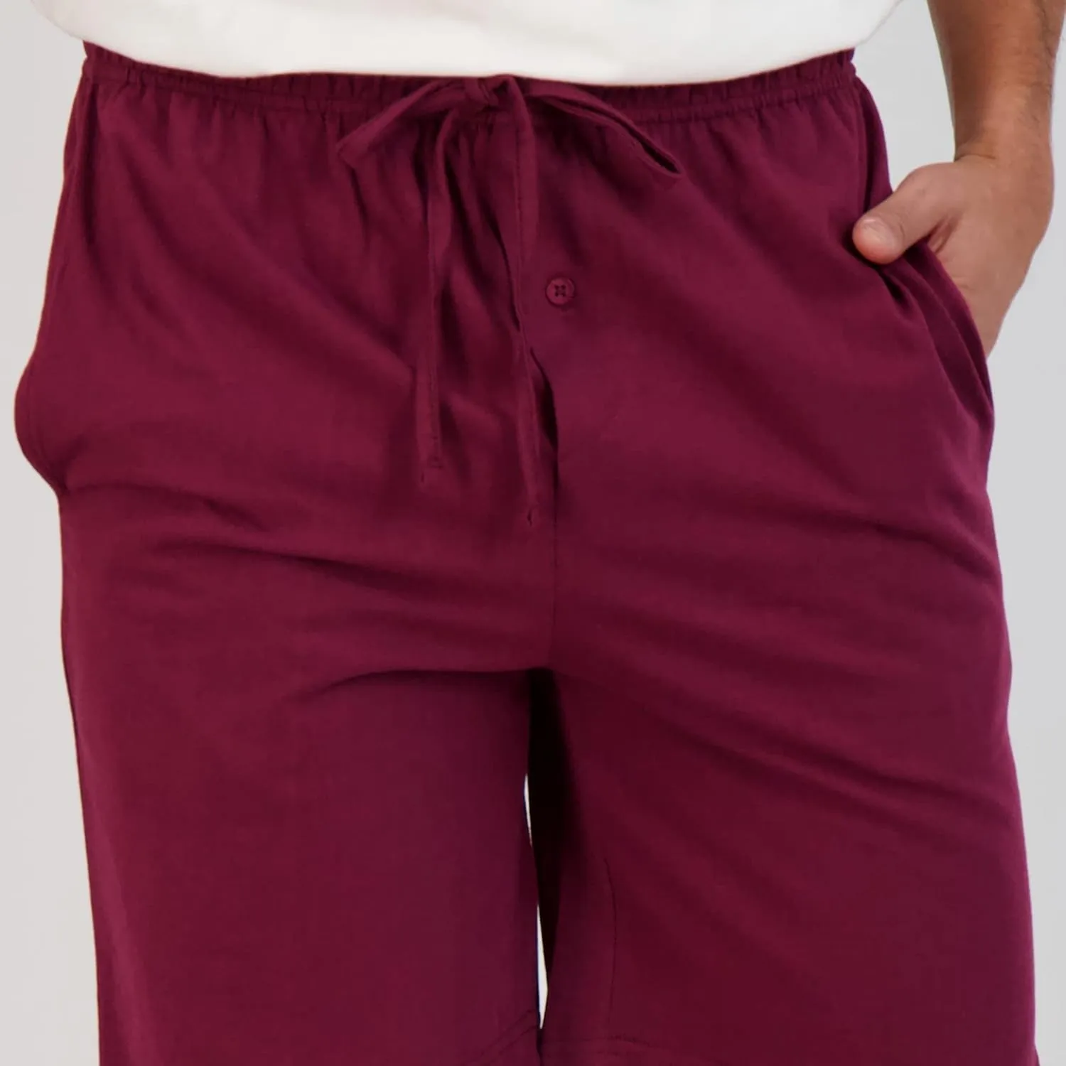 Real Essentials 3 Pack:Mens Cotton Ultra-Soft Knit Sleep Pajama Shorts & Lounge Wear (Available In Big & Tall)