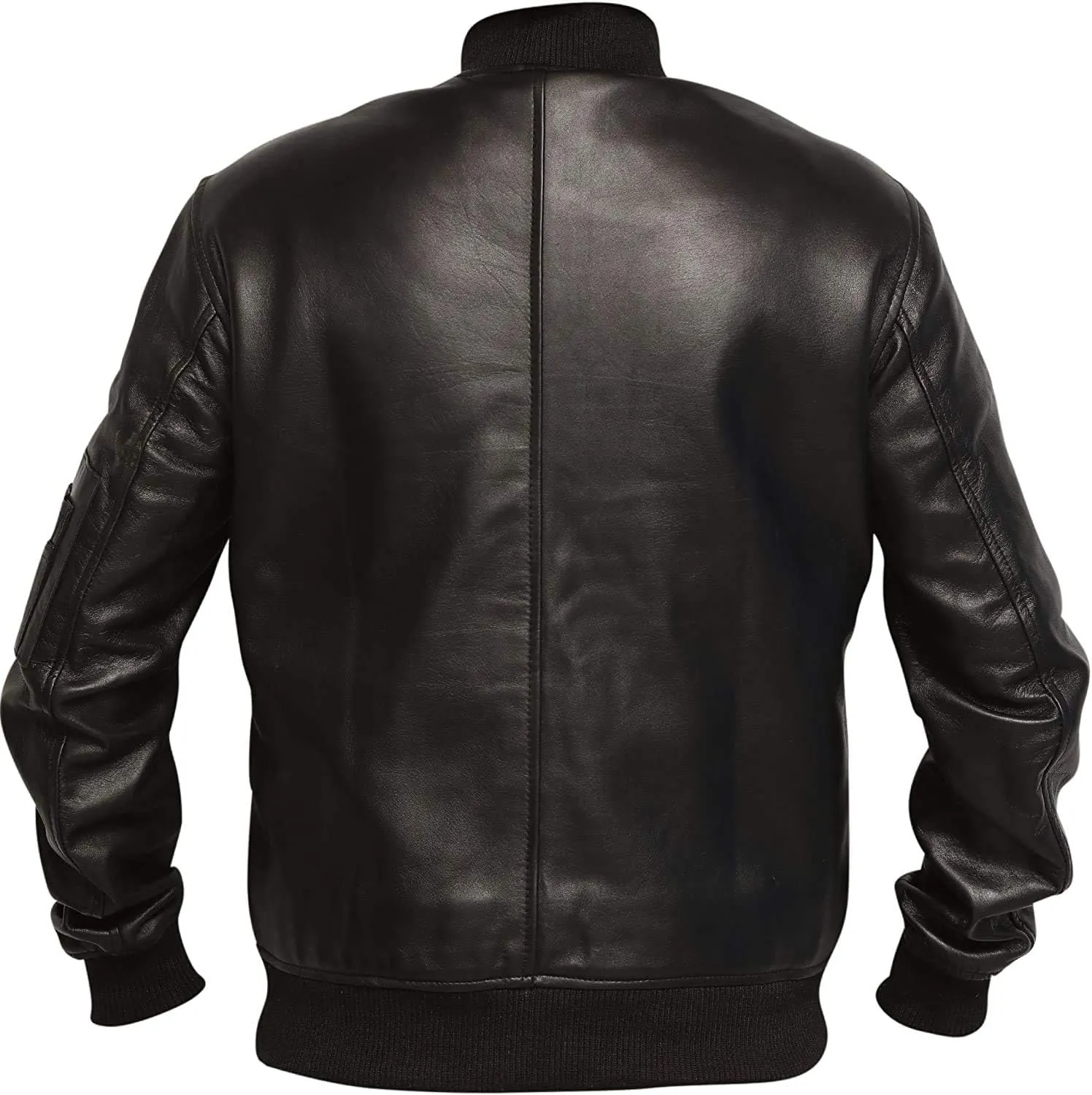 RSH LeatherCraft American MA1 Aviator Sheepskin Leather Flight Jacket