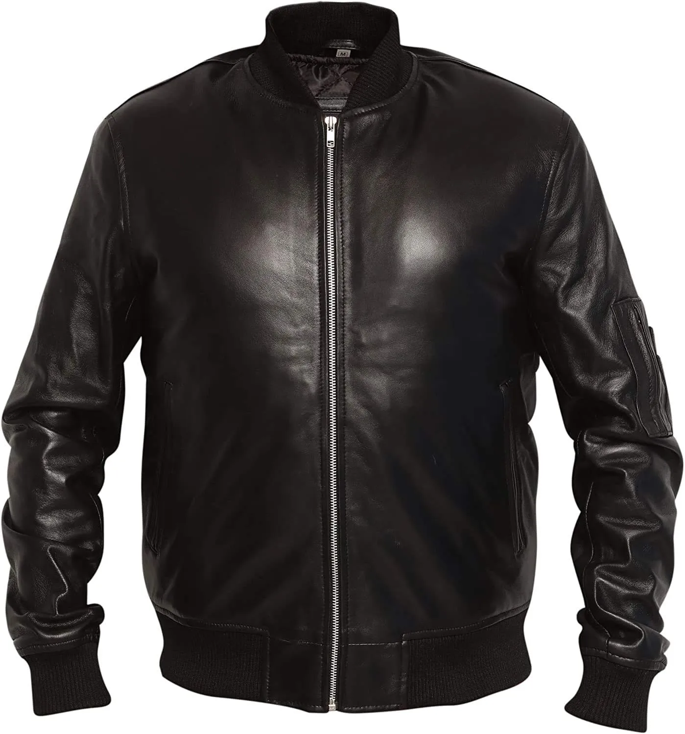 RSH LeatherCraft American MA1 Aviator Sheepskin Leather Flight Jacket