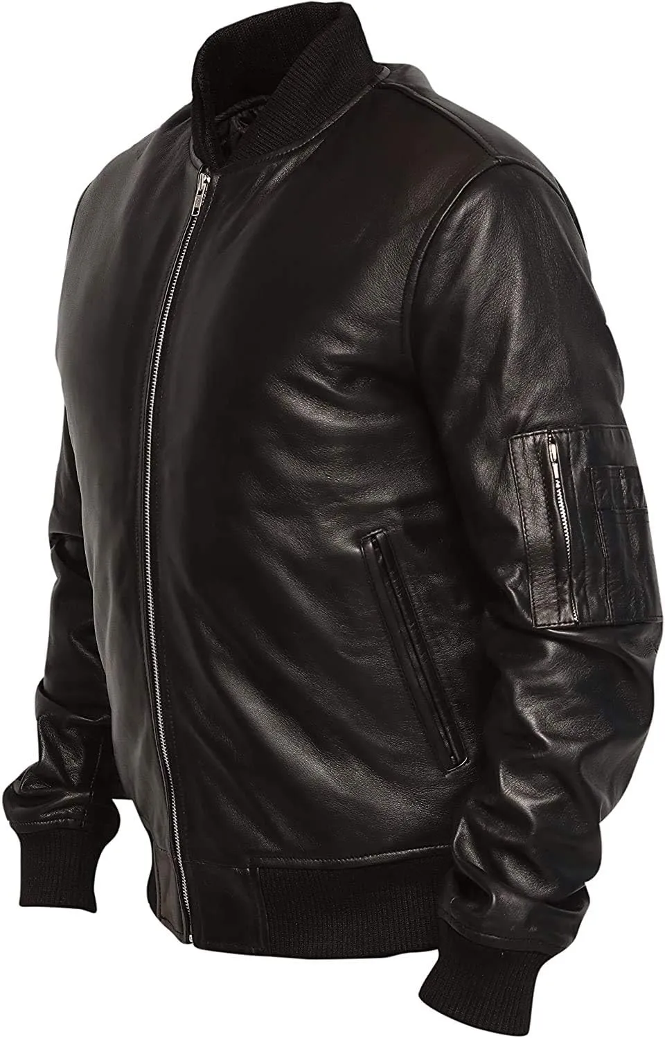 RSH LeatherCraft American MA1 Aviator Sheepskin Leather Flight Jacket