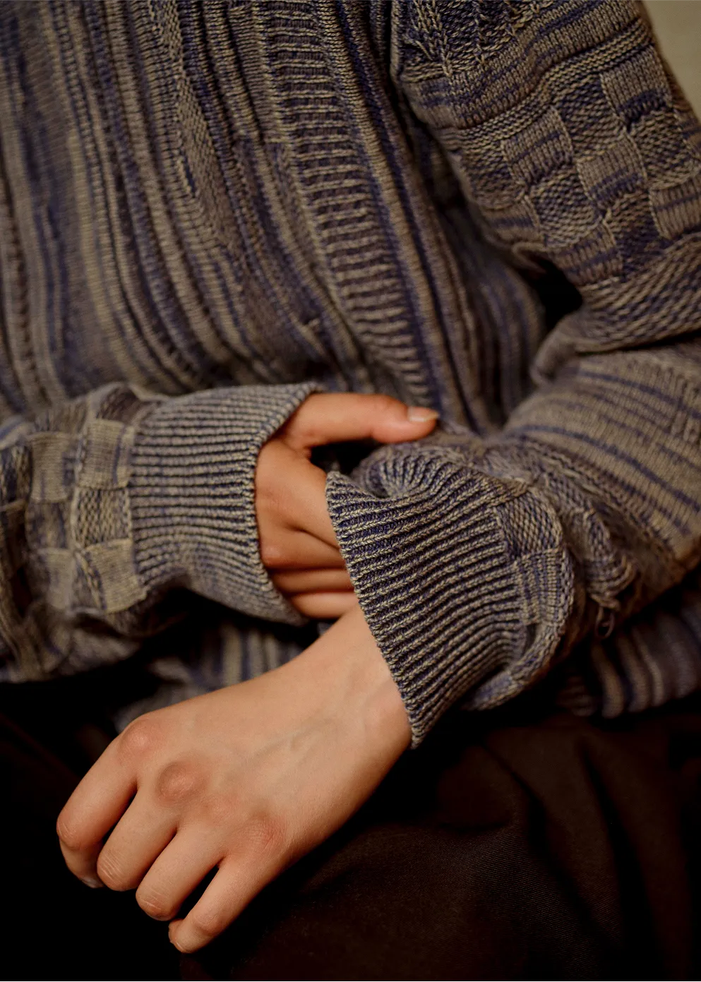 Shutter Rope Fitted Crewneck Jumper
