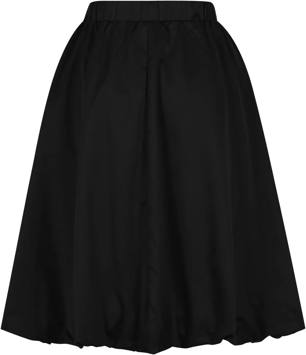 Skirt Women Elastic Waist Pure Casual Skirts Summer Trending Boho Vacation Skirts Puffy Baggy Ruched Skirt