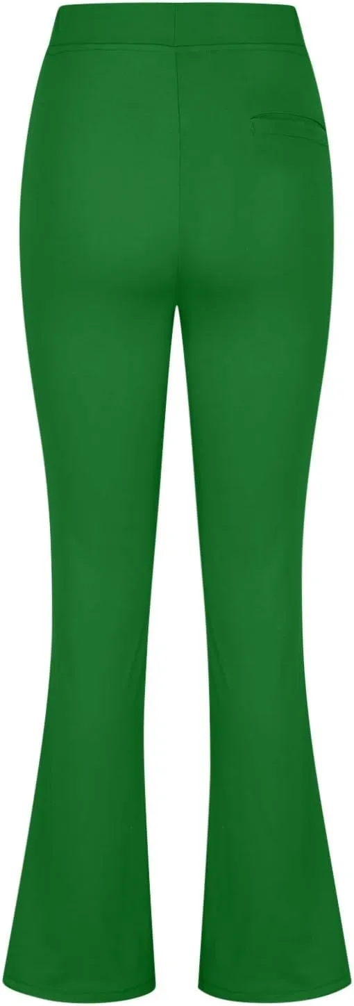 Slacks for Women 2025 Stretchy Office Pants High Waisted Business Work Pants with Pockets Casual Summer Trousers