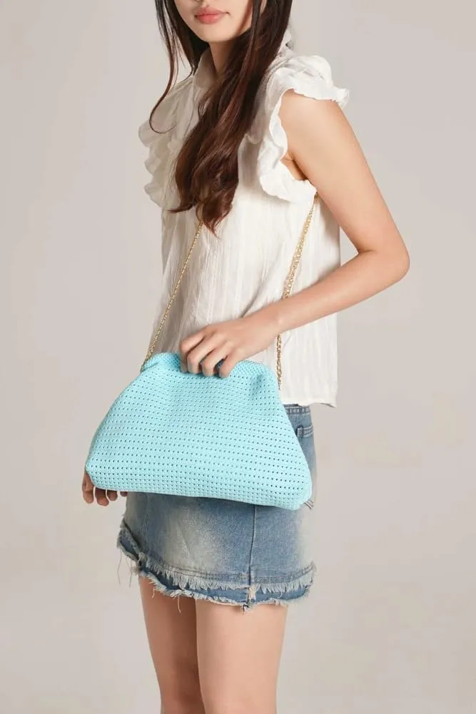 Summer Crochet Beach Bag Woven Clutch Purses for Women 2025 Cloud Dumpling Pouch Purse Crossbody Bag Handbags