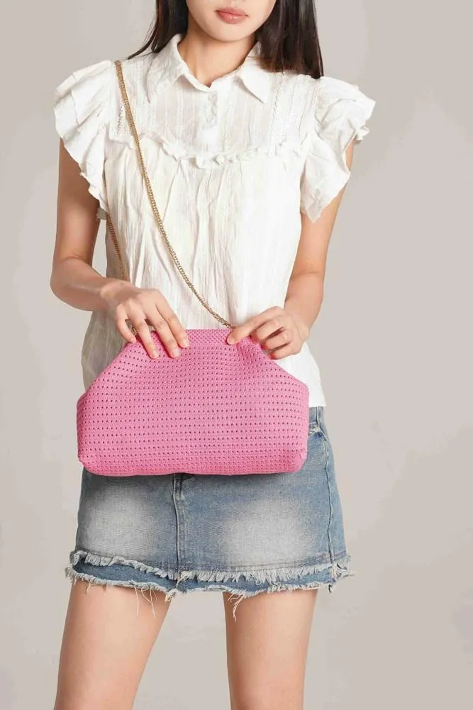 Summer Crochet Beach Bag Woven Clutch Purses for Women 2025 Cloud Dumpling Pouch Purse Crossbody Bag Handbags