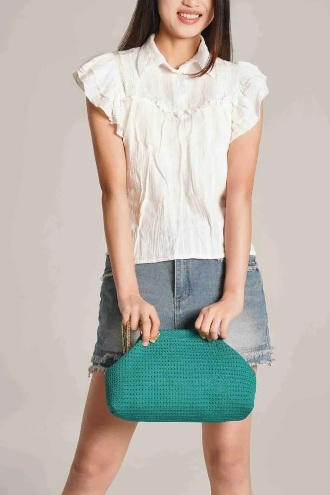 Summer Crochet Beach Bag Woven Clutch Purses for Women 2025 Cloud Dumpling Pouch Purse Crossbody Bag Handbags
