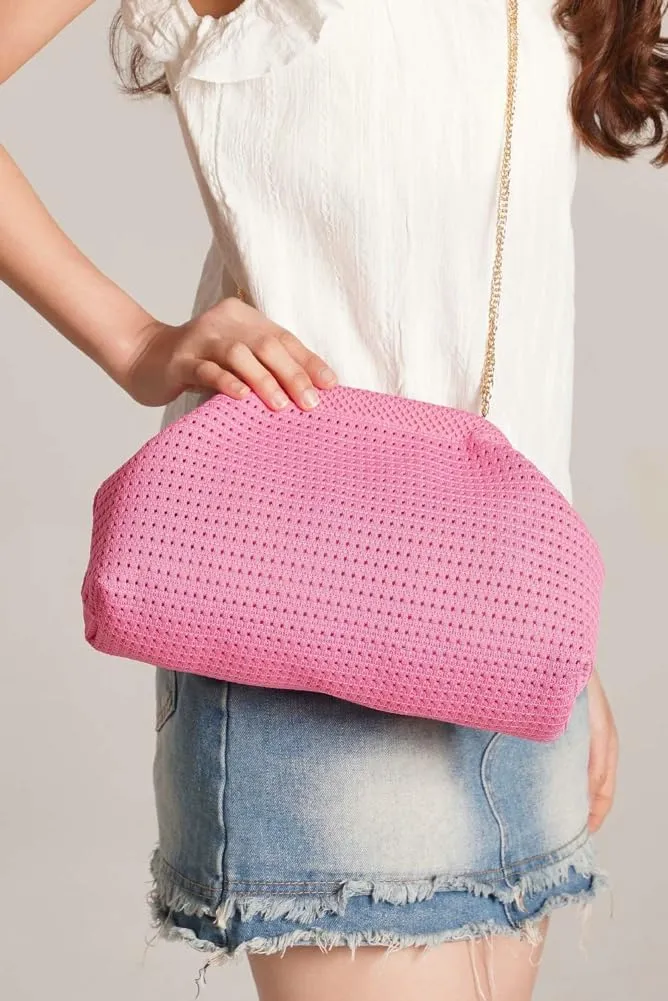 Summer Crochet Beach Bag Woven Clutch Purses for Women 2025 Cloud Dumpling Pouch Purse Crossbody Bag Handbags