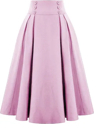 Summer Skirts for Women 2025 Vacation Button Down High Rise Flowy Swing Ruched Flowy Baggy Comfort Skirt