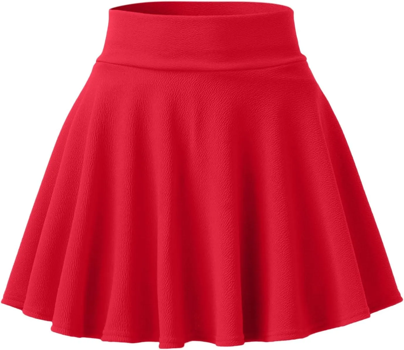 Summer Skirts for Women High Waisted Pleated Mini Skirt with Anti-Slip Lining Elastic Waist Casual A-Line Silhouette