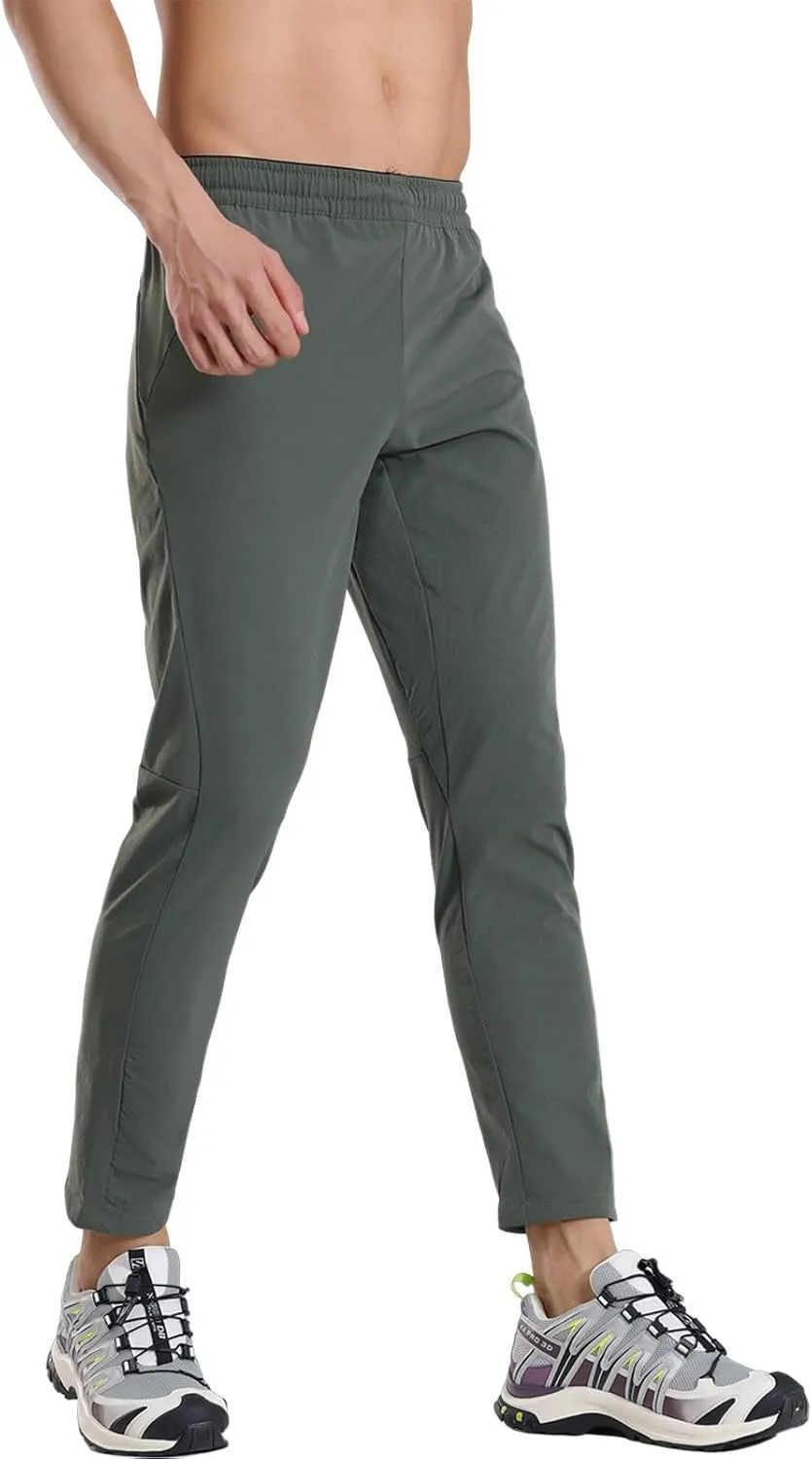 Sweatpants for Men Sports Tapered Classic Cargo Expandable Waist Solid Split Flex Comfy Pants Royal Blue,Black,Dark