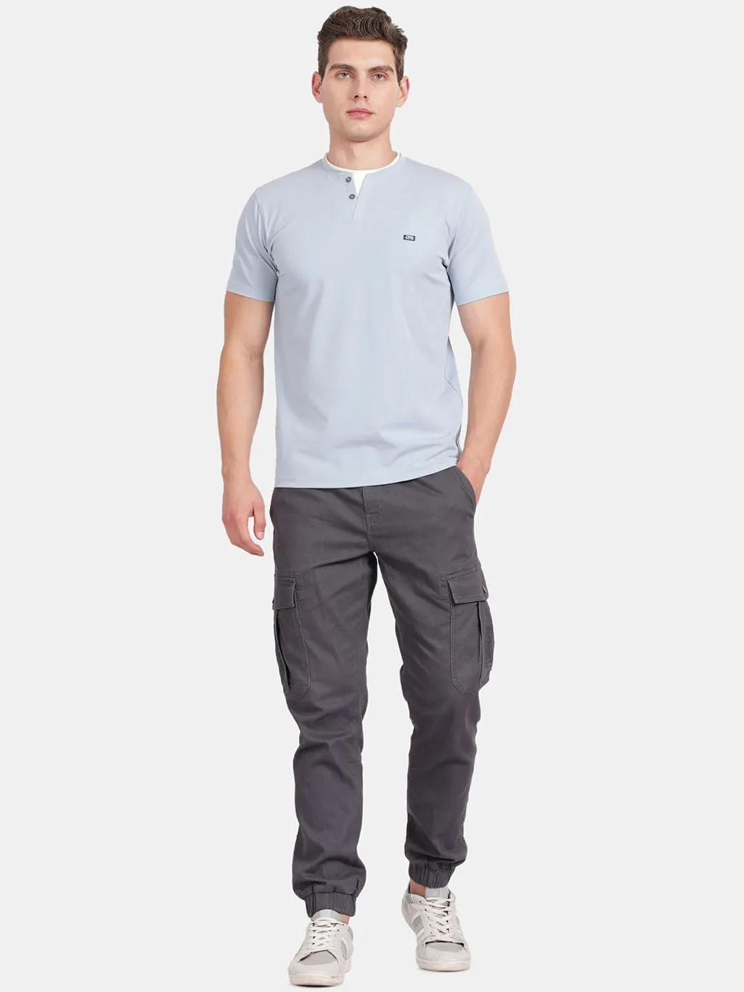 T-Base Men Mid-Rise Cargo Joggers