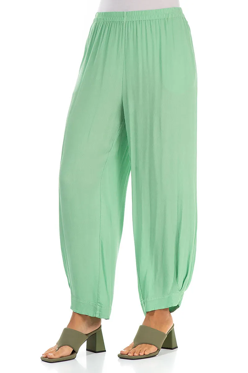 Taper Green Sorbet Viscose Trousers